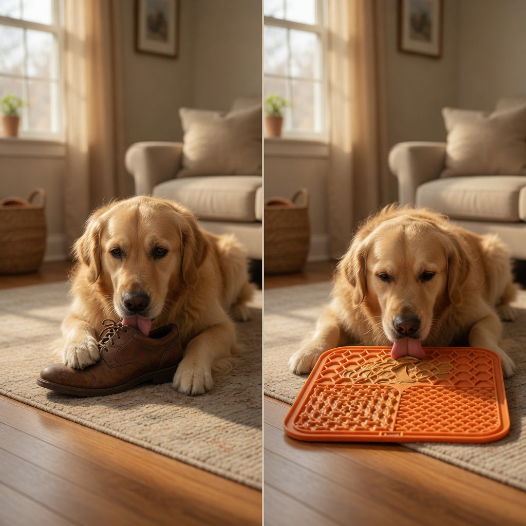 CalmLick™ Pro Silicone Dog Lick Mat – Anxiety Relief & Slow Feeder for Peanut Butter & Treats