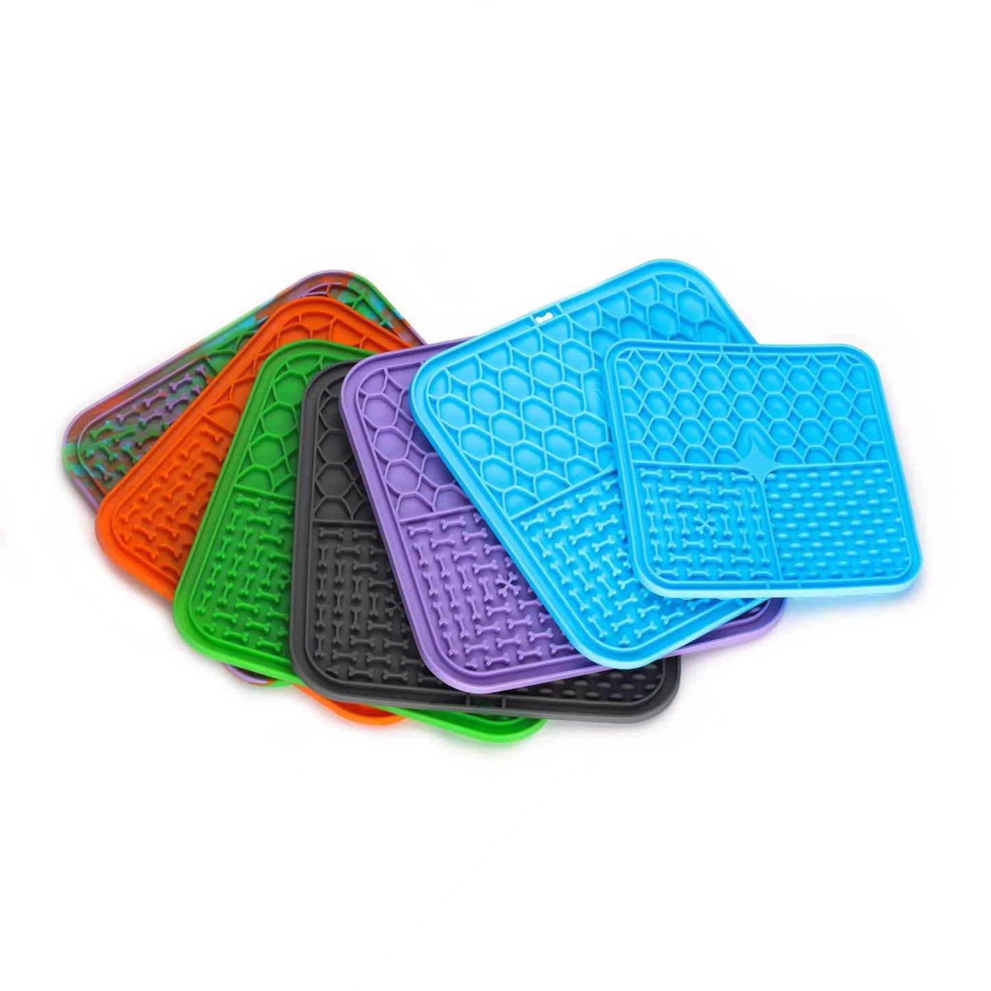 CalmLick™ Pro Silicone Dog Lick Mat – Anxiety Relief & Slow Feeder for Peanut Butter & Treats